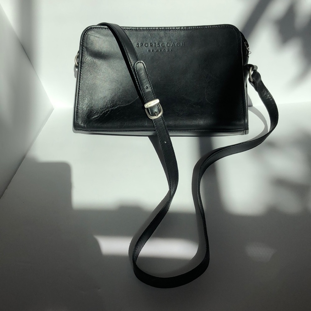 VTG⚽️Sportscoach New York leather cross body bag.